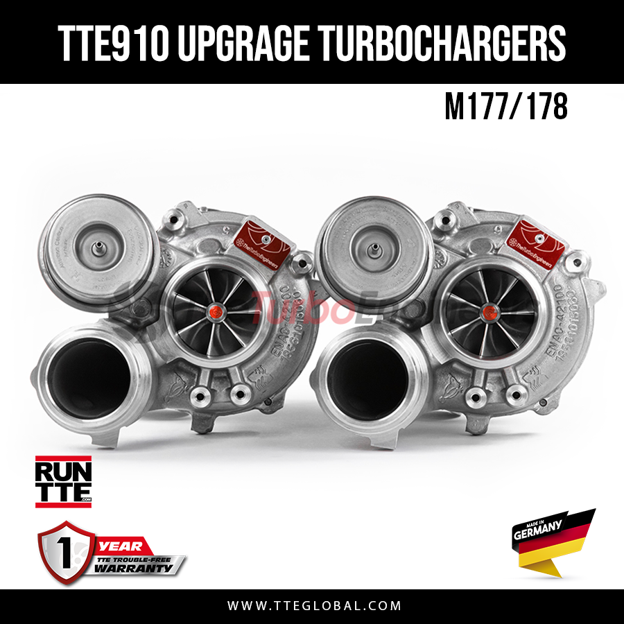 TTE910 5654 UPGRADE TURBOCHARGERS MERCEDES AMG V8 Biturbo 4.0 M177/178 E63 C63 G63 GT GTS S GLC